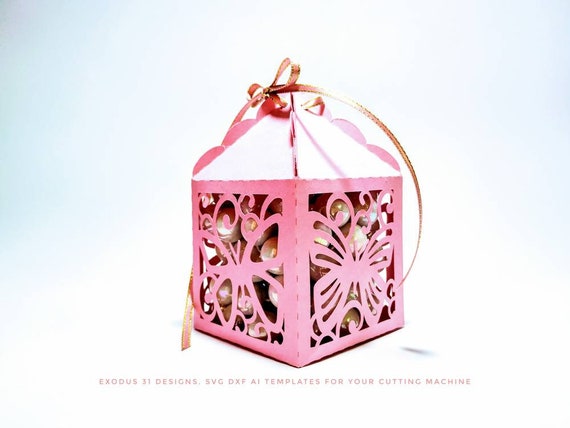 Download Set Svg Lantern And Box Cut Files Cricut Butterflies Template Etsy