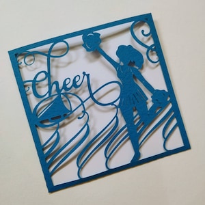 SVG Template Envelope Cheer Banquet Party, Invitation Card  Cricut, Silhouette, Laser Cut, cheerleader