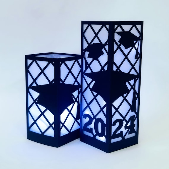 Lasercut Metal Lanterns, Set of 2
