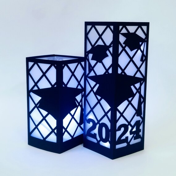 Lasercut Metal Lanterns, Set of 2