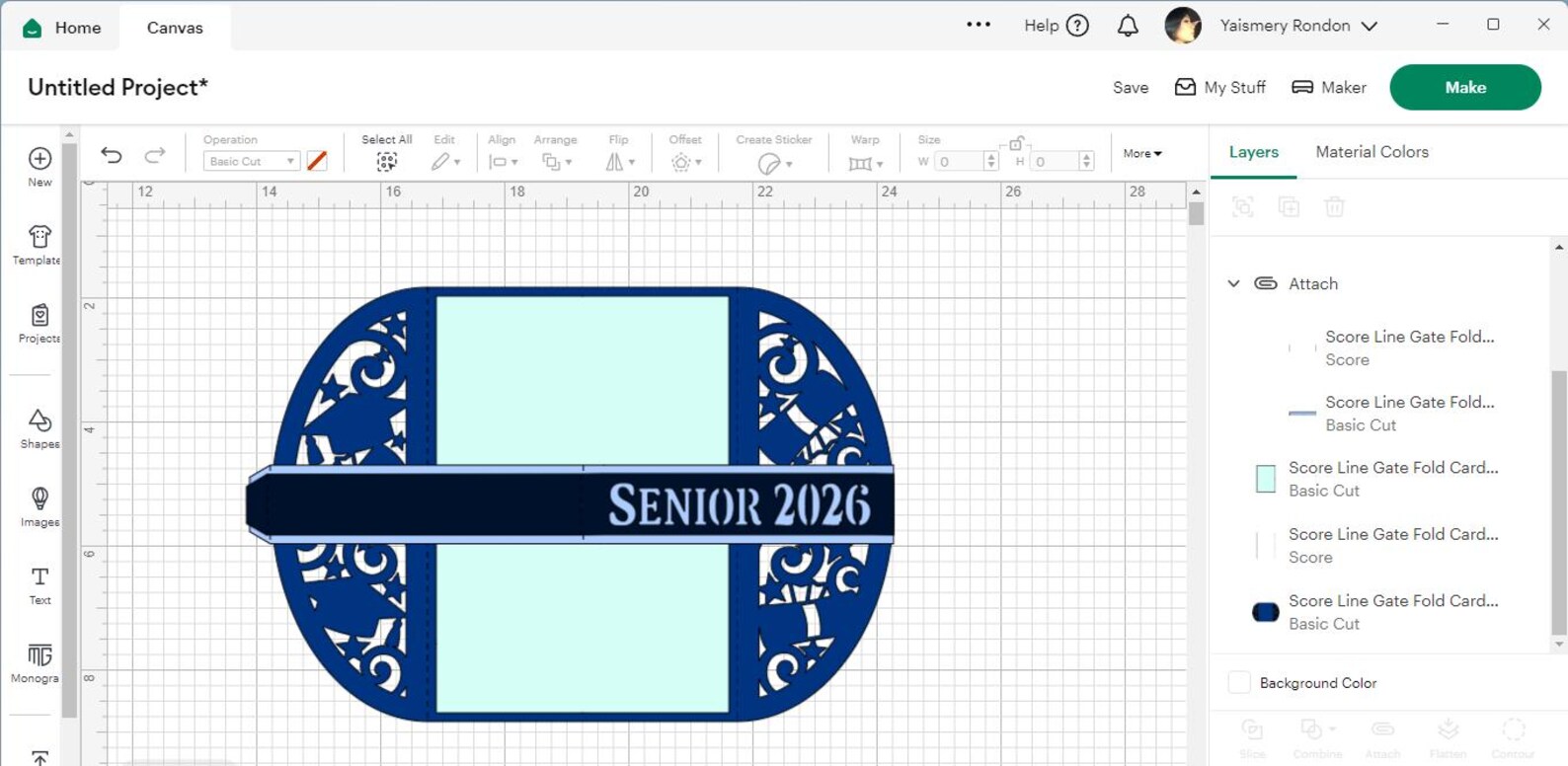 SVG Graduation Invitation Card Senior 2026 Cricut Cut File Gate Fold ...