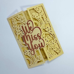 Cartes de joie svg fichiers cricut découpés au laser église citations fabrication de cartes tu nous manques cartes de quarantaine svg cadeaux Silhouette camée dxf épi de blé