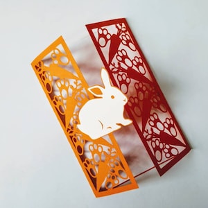 Plantillas SVG Zanahoria Conejos troquelados Tarjetas Puerta Doble Cricut Silueta Cameo Conejito Láser Pascua Primavera Niños Tarjeta tema de primavera Conejo Amante