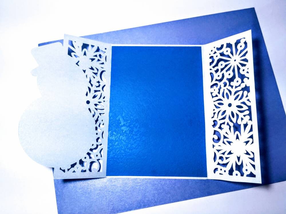 SVG Laser Cut Templates Files Cricut Merry Christmas Cards | Etsy