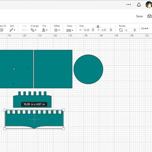 Puede incluir: Un dise&ntilde;o de gorro de graduaci&oacute;n verde azulado con formas cuadradas, circulares y rectangulares. El dise&ntilde;o mide 38,76 cm de ancho y 12,37 cm de alto.
