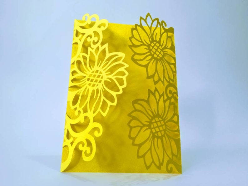 Download 5x7 in SVG Cricut Sunflowers Cards Laser Cut DXF ...