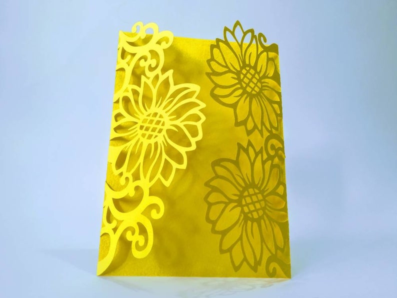 Download 5x7 in SVG Cricut Sunflowers Cards Laser Cut DXF ...