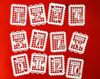 SVG Numbers from 1 to 35 Table Numbers Template Centerpieces Papel Picado Wedding Decor Paper Art Die Cut Cutting Files  dxf png Laser Cut