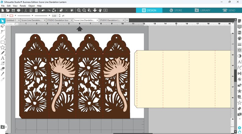 SVG Cutting File Cricut Dandelion Design Template Luminaries Lantern memorial Centerpiece Decor Dandelion Laser Silhouette Cameo Shadow Box image 3