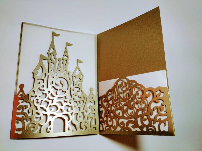 Download SVG TEMPLATE Weddingg Invitation Tri Fold Card Princess ...