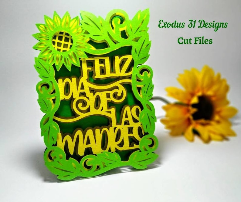 Download Svg Cut Files Cricut Mother S Day Card Layered Svg Template Etsy SVG, PNG, EPS, DXF File