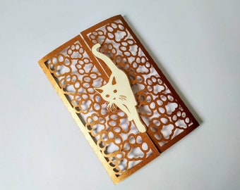 SVG TEMPLATES Birthday Cat Gate Fold Card cat lover cut file Paws cats Cricut Maker Explore Birthday Card Laser Cut Silhouette Cameo cat mom