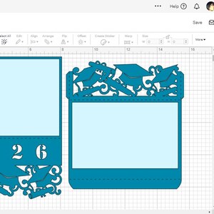 卒業招待状 SVG カード 2026 年度卒業クラス Cricut カットファイル 三つ折りポケット 横長のお知らせ シニア 2026 シルエットカメオ レーザーカット 画像 2