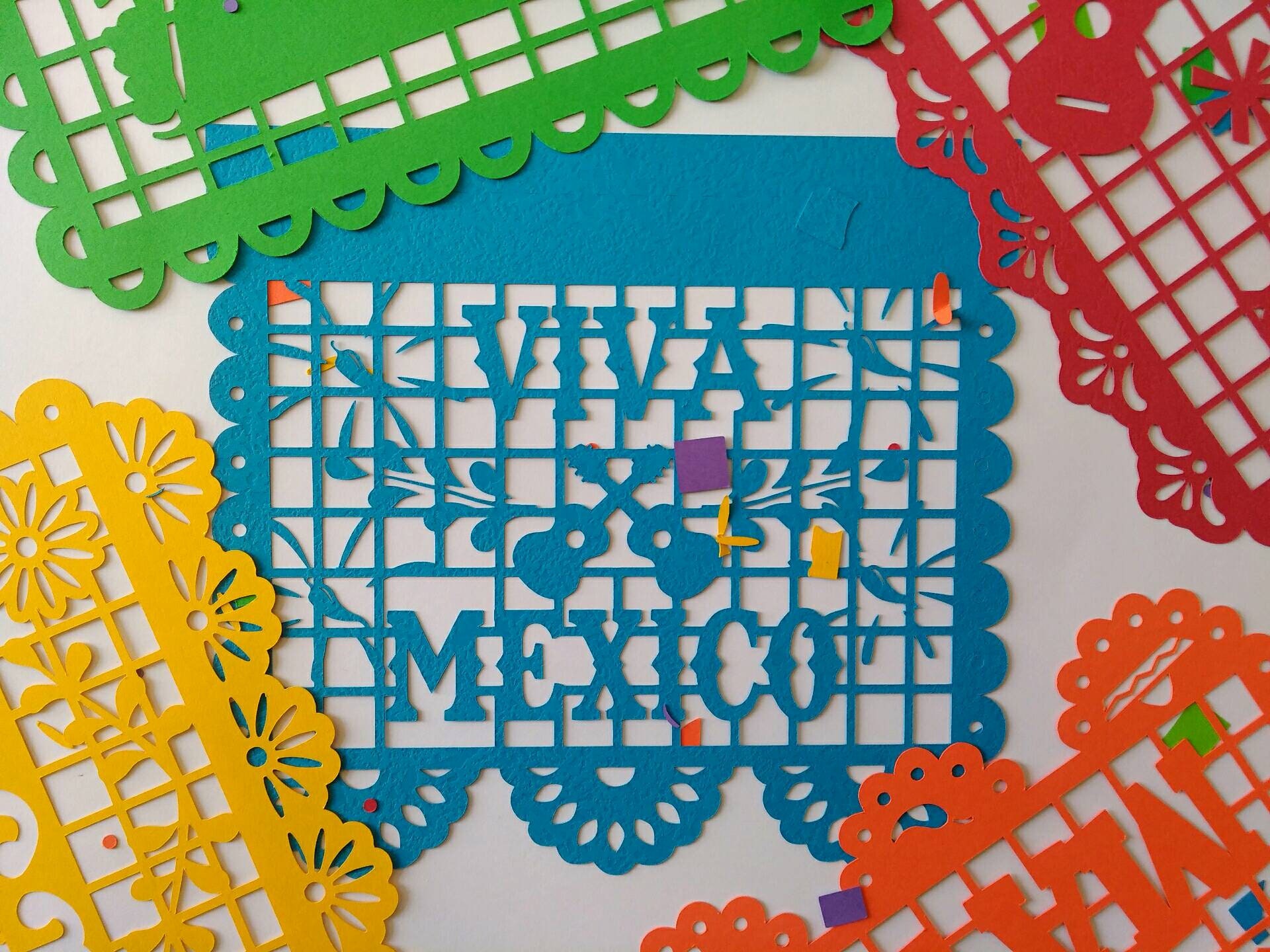 5 SVG PAPEL PICADO Coco Cut Files Templates Cricut Mexican Etsy