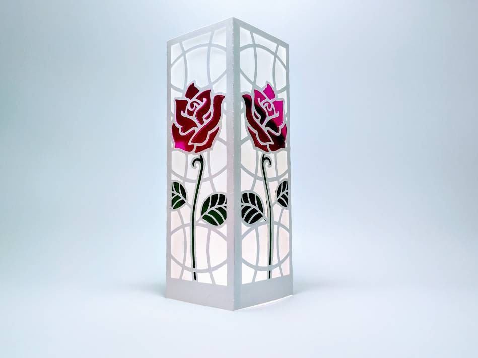 SVG Lantern Template Enchanted Eternal Rose Cut File Cricut Silhouette Cameo Laser Cut Beauty and the Beast Centerpiece