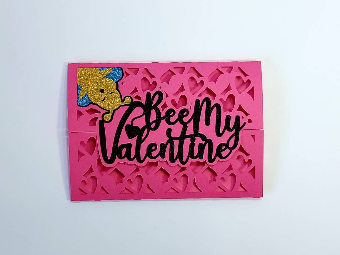 Valentine's Day Card Cricut SVG Layered Cut File Bee My Valentine Svg ...