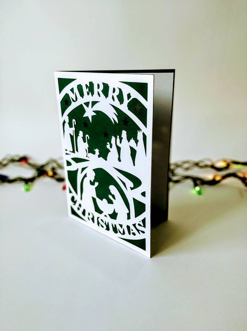 Download SVG Christmas Cricut File Nativity Folder Card templates ...