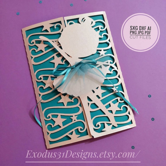 Download Svg Files Cricut Ballerina Gate Fold Card Ballet Dancer Laser Etsy