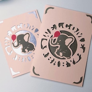 SVG Cut Files Baby Shower Cards Insert Card Cricut Joy 4.25x5.5 in Cricut Maker 5x7 Silhouette Cameo Baby Greeting Cards baby announcement