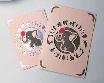 SVG Cut Files Baby Shower Cards Insert Card Cricut Joy 4.25x5.5 in Cricut Maker 5x7 Silhouette Cameo Baby Greeting Cards baby announcement