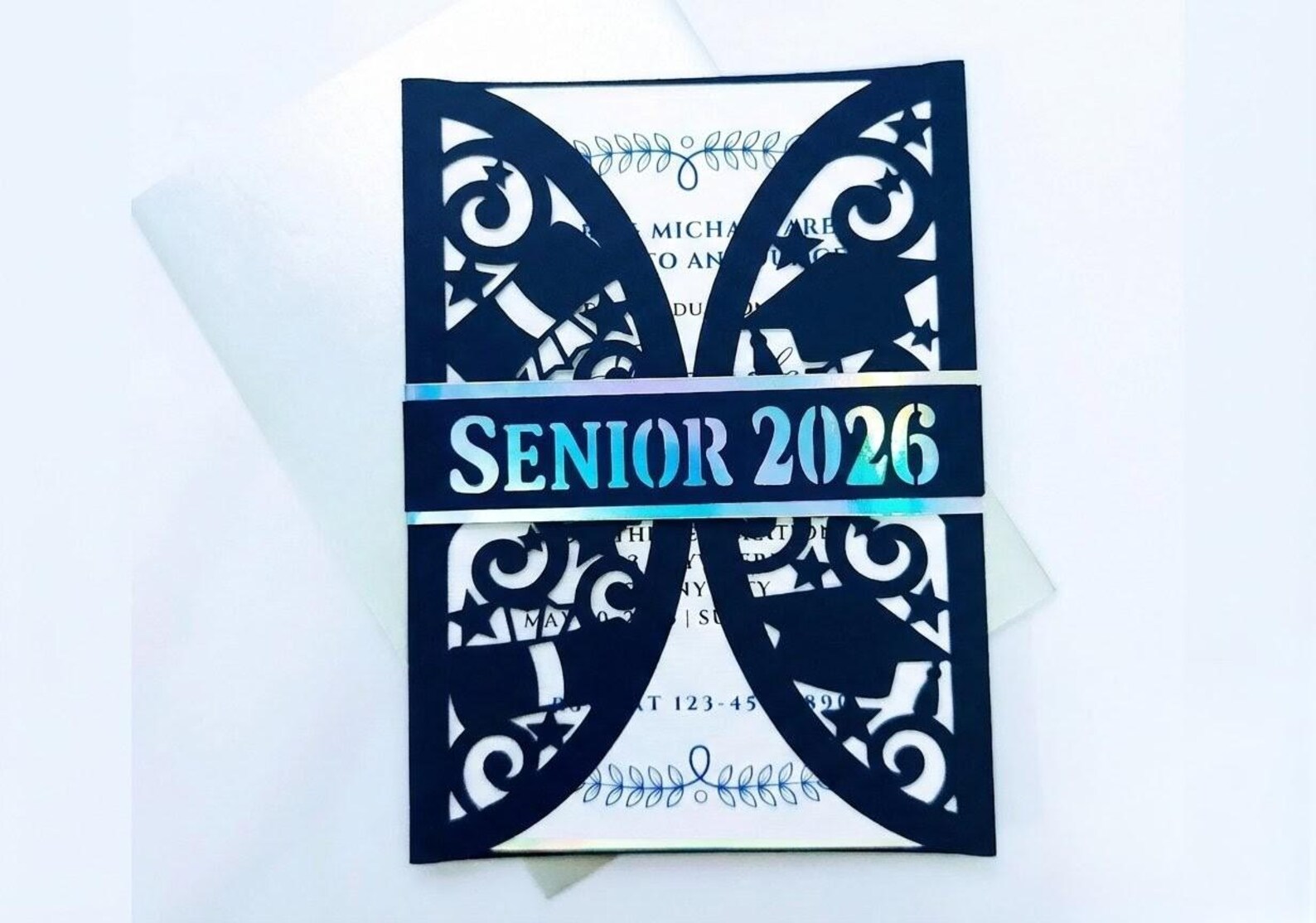 SVG Graduation Invitation Card Senior 2026 Cricut Cut File Gate Fold ...