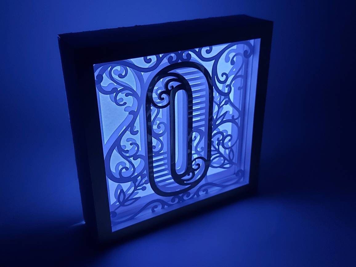 Letter O Shadow Box 3D Alphabet SVG Cut Files Cricut Letters Lightbox ...