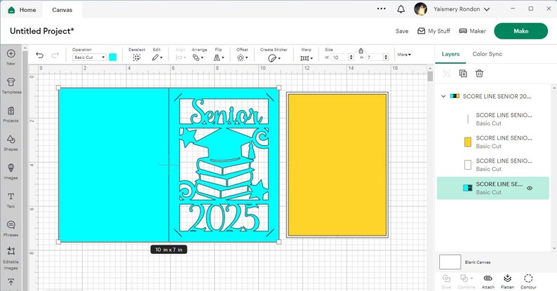 SVG Graduation Invitation Template Card Senior 2026 Cricut Cut File Joy ...