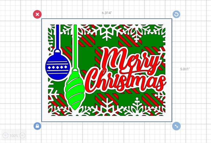 SVG Merry Christmas Cards Cricut Buffalo Plaid Template Layers | Etsy