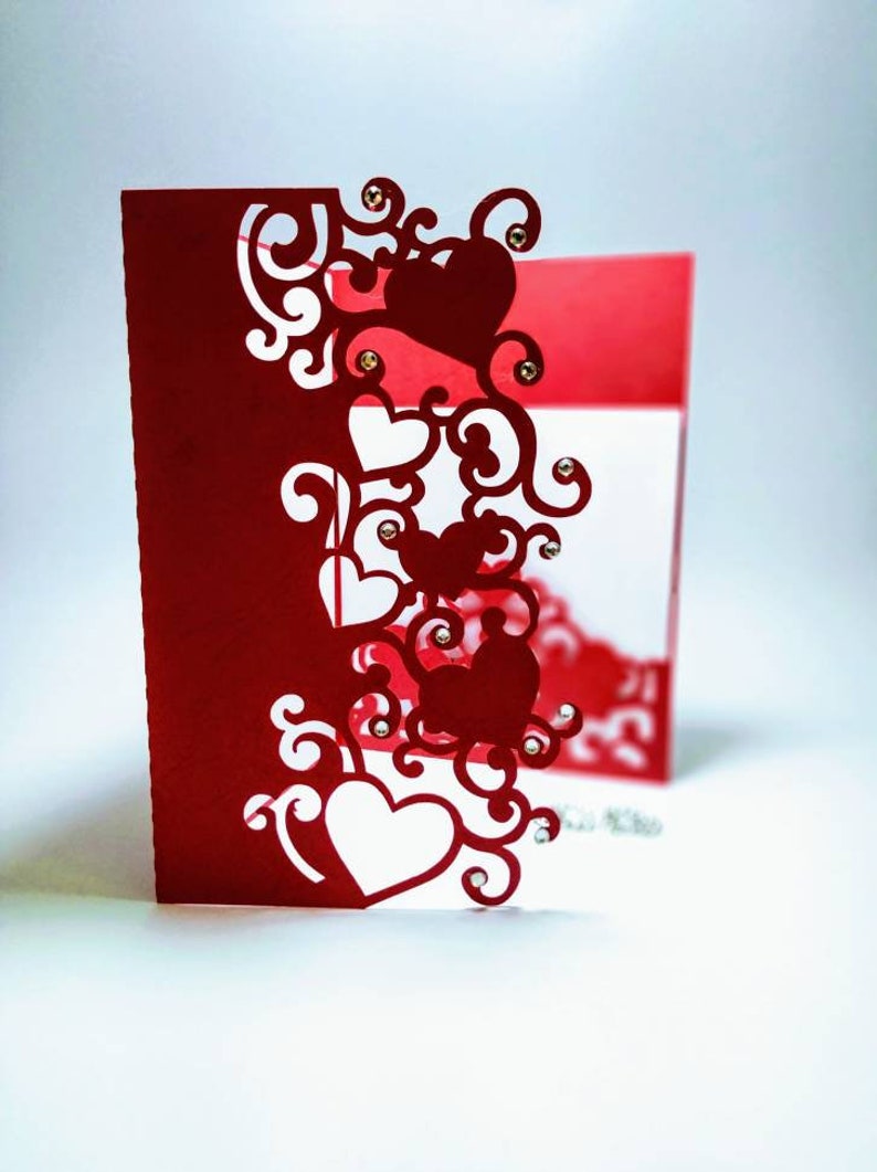 Download 5x7 SVG Laser Cut Wedding Invitation Tri Fold Card Cricut ...