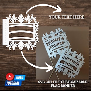 Archivos de corte SVG personalizables por el usuario Banners de Talavera para boda Cielito Lindo Baby Shower mexicano Cricut Silhouette Cameo Plantilla láser