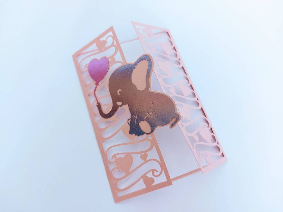Download SVG Cricut Baby Shower Invitatios Baby Elephnat elephant ...