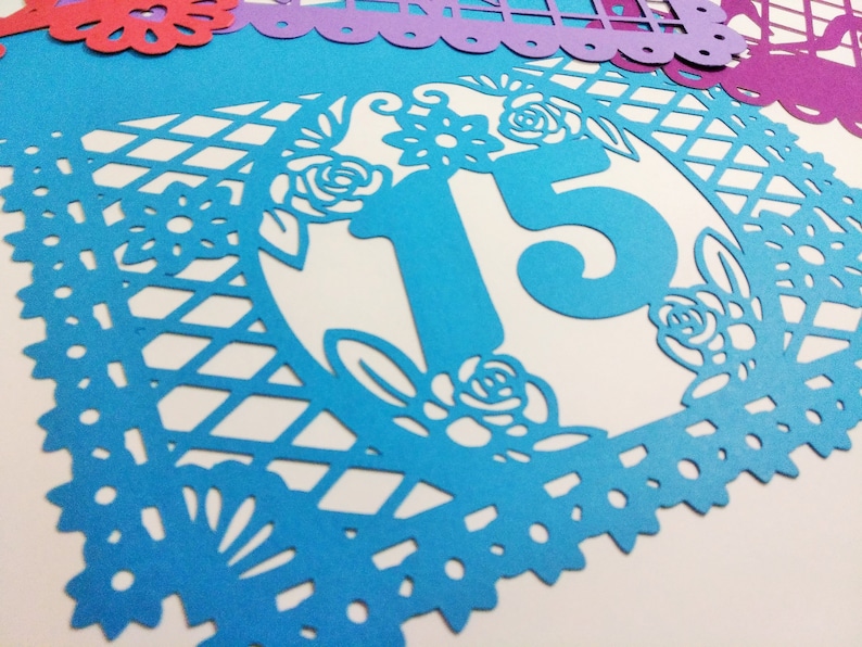 Download 7 SVG Papel Picado Quinceañera Party Decor Cutting Files ...