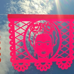 2 SVG-filer mall Papel Picado Cricut silhuett mexikansk festdekor banderoller flaggor blommor fiesta blommor DXF ai PNG jpg laserskuren bild 1