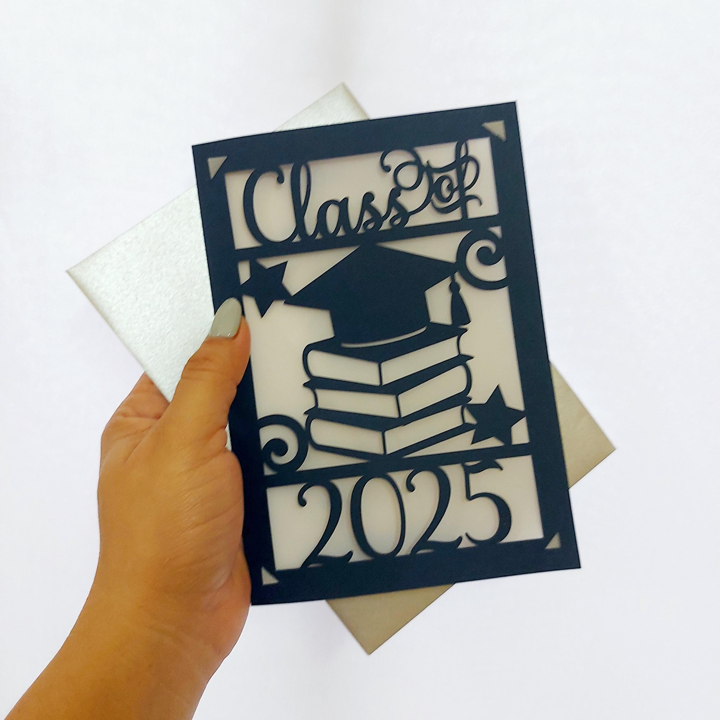 Graduation Card SVG Cut File Template Class of 2026 Invitations Senior ...