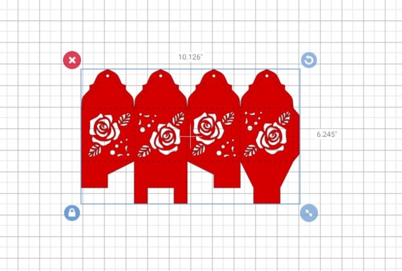 Download SVG Cricut Cut Files Favor Box ROSES SVG Boxes Template | Etsy