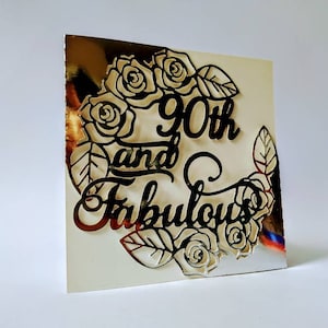 Invitación con corte láser SVG para Cricut con diseño de puerta plegable y noventa y fabulosas rosas para fiesta de cumpleaños de los noventa, tarjeta para Cricut Silhouette Cameo DXF
