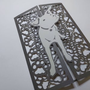 Tarjeta de cumpleaños para perros, archivo SVG, tarjeta plegable para amantes de los perros, archivo Cricut, tarjeta de cumpleaños para perros, amante de los perros, silueta cortada con láser, regalos para papá perro