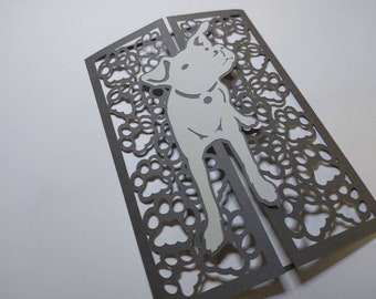 Birthday Card Dog SVG file dogs lover Gate Fold Card Cricut File dogs Birthday Card Dogs mom Lover Laser Cut Silhouette Cameo dog dad gifts