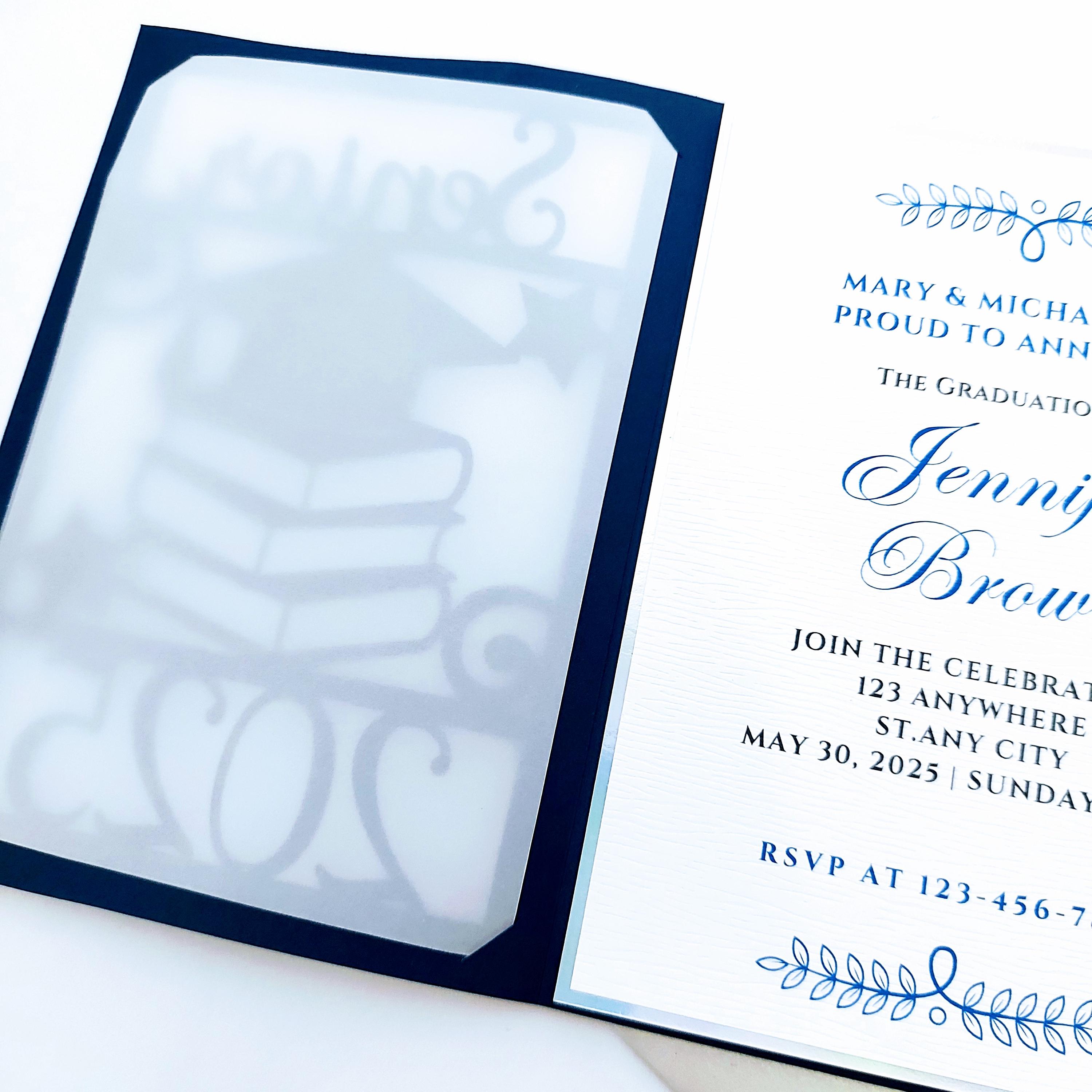 SVG Graduation Invitation Template Card Senior 2026 Cricut Cut File Joy ...