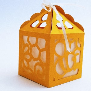 SVG Bees Cut files template favor box baby shower honeycomb favors Cricut svg files Silhouette Cameo bees lover gift diy easy box templates