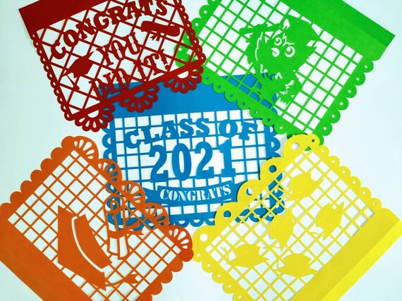 Download Svg Template Custom Banner Graduation Party Decor Class Of 2019 Graduates Papel Picado Dxf Ai Png Laser Or Digital Cutting Files Paper Party Supplies Party Decor