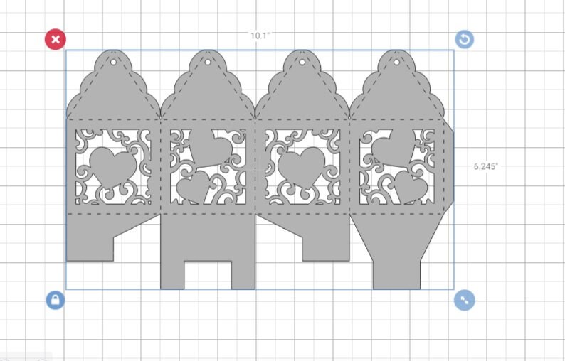 Download SVG Template Wedding favor box Valentines Day Gifts Cricut Cut | Etsy