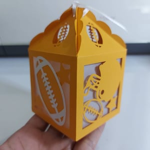 SVG-Datei BOX Fußball-Liebhaber alles Gute zum Geburtstag Box Junge Mädchen Sport Cricut Datei Laser Vorlage Silhouette Cameo Geburtstag Papa Box svg schnitt Datei