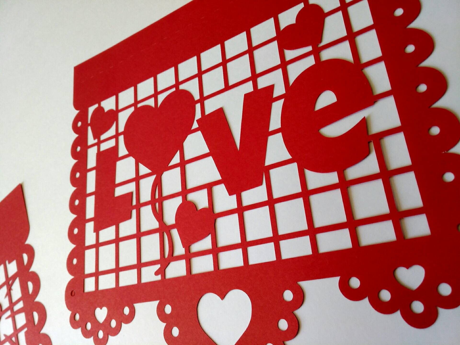 Banners 5 Svg Files Templates For Valentine S Day Decor Etsy