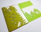 5x7 SVG Laser Cut Wedding Invitation Camping Tree Tri Fold Card Cricut Cut File Cricut Silhouette Camping Wedding Forest Card Paper Crafts 
