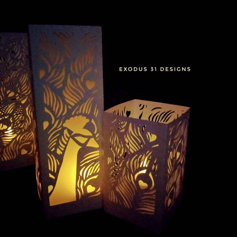 Download Set SVG Lantern Cricut Centerpiece Template 3D Cut Files ...