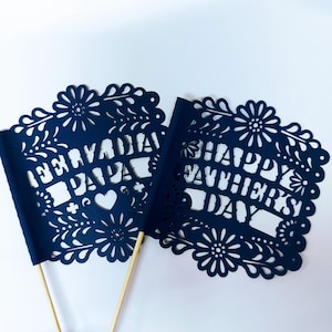 2 arquivos de corte SVG Papel Picado Bandeiras Banners Cielito Lindo Mexicano Feliz Dia dos Pais Feliz dia Papa Cricut Silhueta Cameo Corte a laser