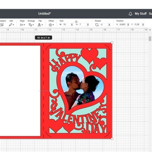 Happy Valentine's Day Card Cricut SVG Cut File Svg Tri Fold Card Hearts ...