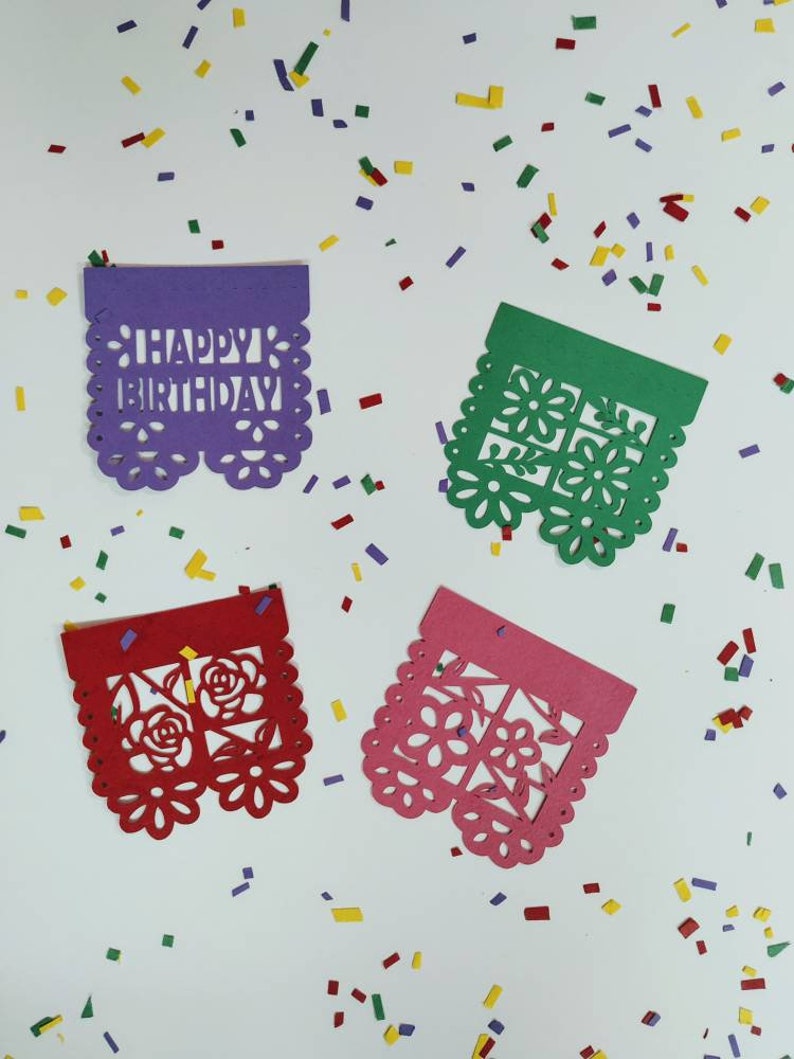 Download 4 SVG CRICUT cut files TEMPLATES Papel Picado Mini banners ...