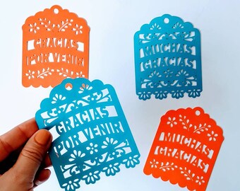 SVG cut files Template Cricut Joy Tag gracias por venir baptism first communion Papel Picado TAGS Laser Cut Silhouette Cameo Cricut Souvenir